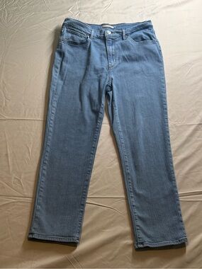 Women's Light Blue Ribbed Jeans